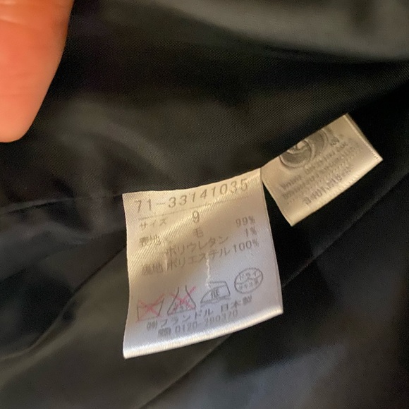 INED Black wool short jacket with belt - Picture 5 of 5